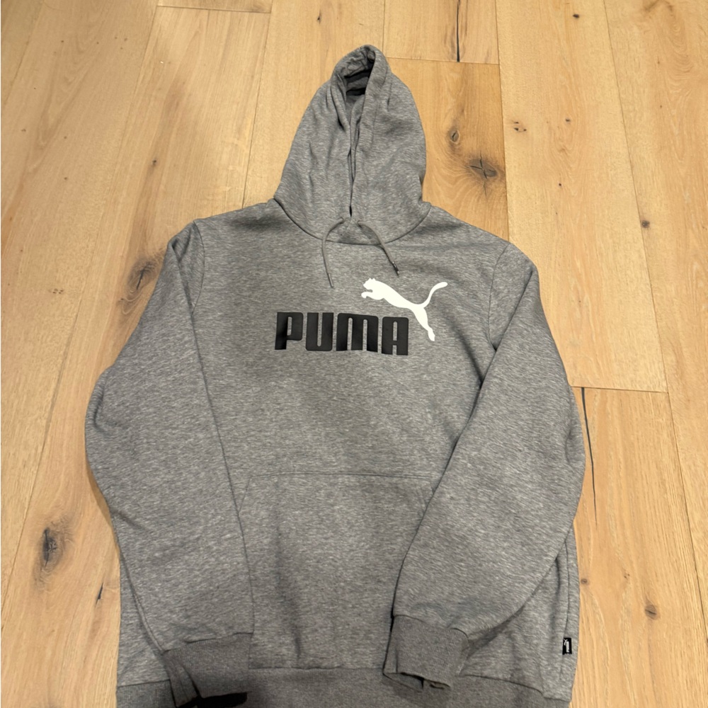 Puma Men's Charcoal Hoodie large